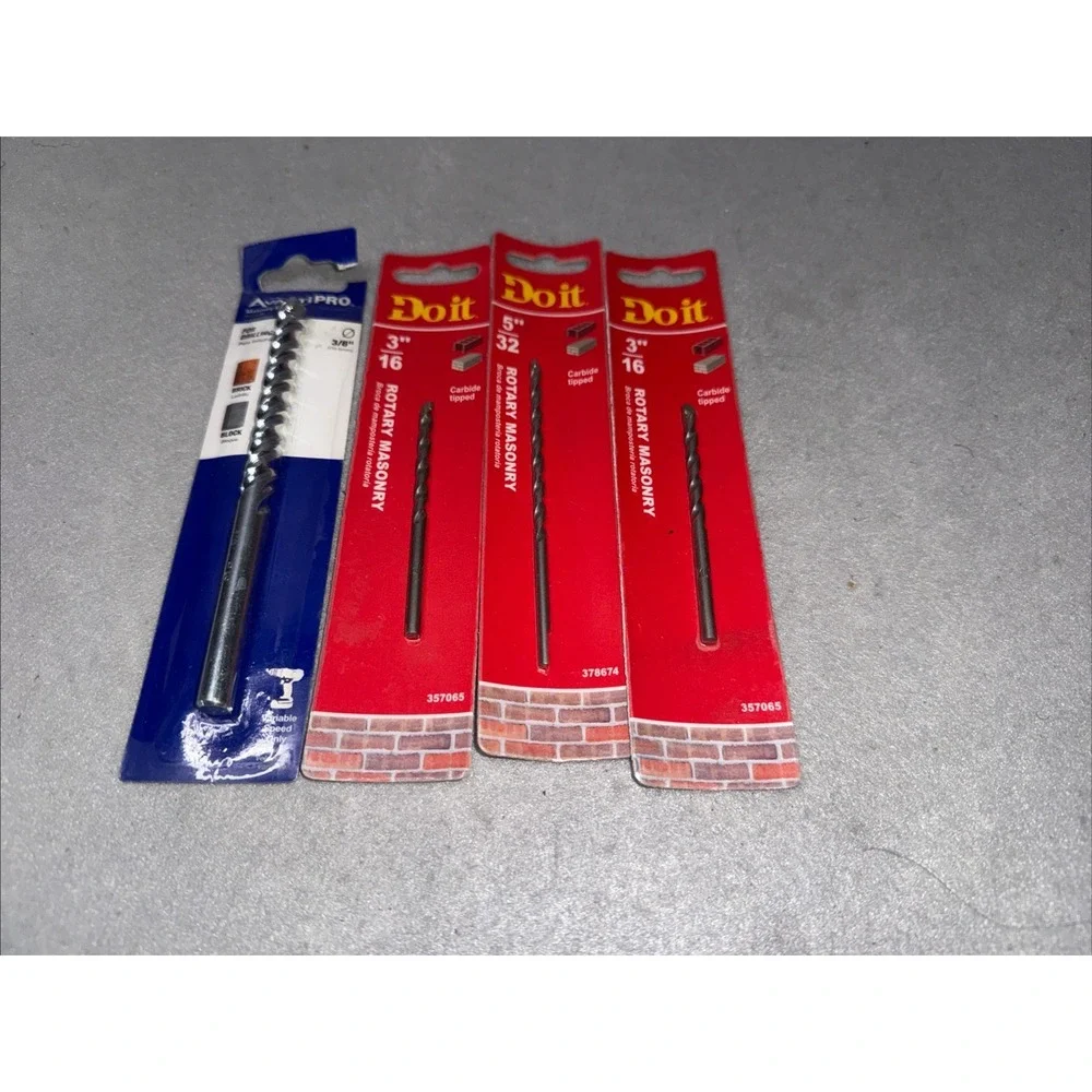 Lot Of Four Rotary Masonry Drill But 3/16
